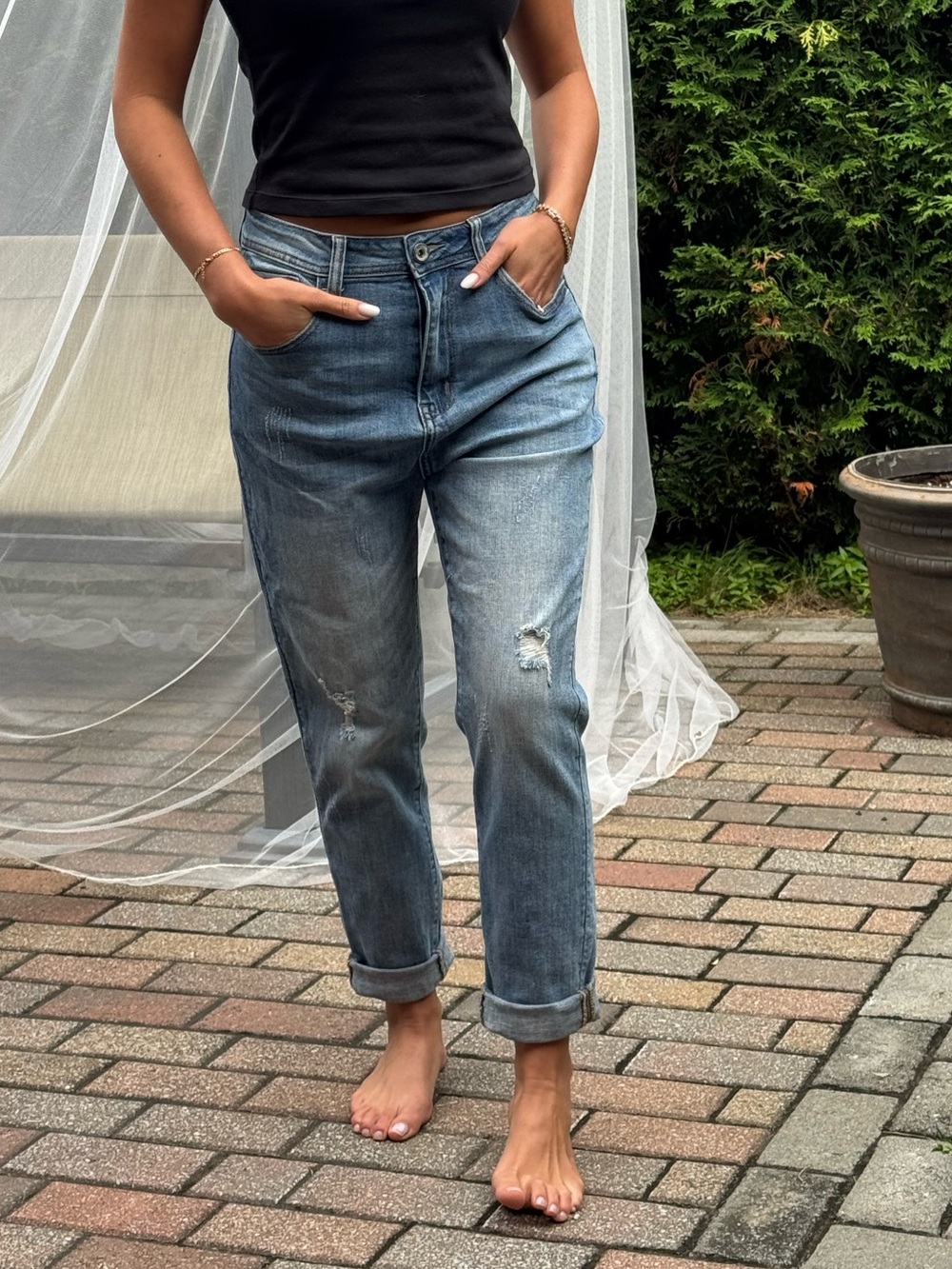 Zara Women's Blue Relaxed Fit Jeans